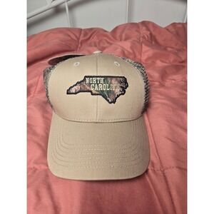 North Carolina Camo Trucker Hat Realtree Xtra Adjustable Snapback